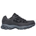 Skechers Men's Work Relaxed Fit: Cankton ST Sneaker | Size 8.5 Wide | Black/Charcoal | Leather/Synthetic/Textile