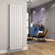 ELEGANT 1600 x 452 mm Designer Vertical Column Radiator White Double Flat Panel