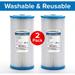 Hydronix SPC-45-1020 Whole House Pleated Sediment Water Filters 4.5 x 10 Reusable - 20 Micron 2 Pack
