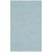 Blue 27 x 0.25 in Area Rug - George Oliver Dryden Geometric Handmade Flatweave Cotton Ivory/Light Area Rug Cotton | 27 W x 0.25 D in | Wayfair