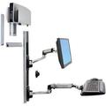 Ergotron LX Wall Mount System with Medium Silver CPU Holder 45-247-026