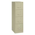 Scranton and Co 22 Deep 4 Drawer Letter File Cabinet in Putty Fully Assembled