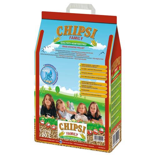 20 Liter Chipsi Family Mais-Hygiene-Pellets Kleintierstreu