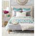 Eastern Accents Eloise Ikat Cotton Comforter Polyester/Polyfill/Cotton in Blue/Gray/White | Queen Comforter | Wayfair DVQ-384T
