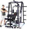Marcy SM4000 Deluxe Smith Machine Full Home Gym with Commercial Grade Bench