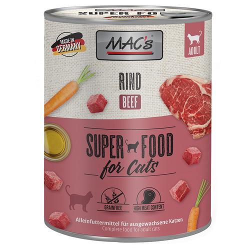 12 x 800g Rind MAC’s getreidefreies Katzenfutter nass