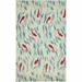 Blue/Red 39 x 0.5 in Indoor Area Rug - World Menagerie Jaliyah Abstract Blue/Red/Ivory Area Rug Polypropylene | 39 W x 0.5 D in | Wayfair