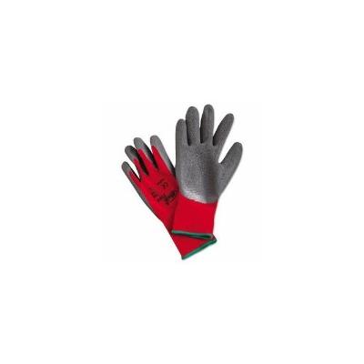 Memphis Ninja Flex Latex-Coated-Palm Gloves, Nylon Shell, Red/Gray (MPGN9680XL)