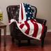 Chanasya US Flag Print Super Soft Sherpa Throw Blanket Sherpa | 50 W in | Wayfair US-FLAG