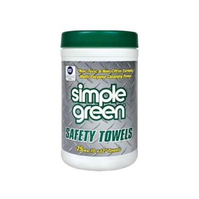 Cleaning Wipes 10 in. x 11.75 in. Multi-Purpose Safety Towels (75 per Canister) SPG13351