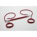 Creative Cedar Designs Standard Trapeze Bar w/ Circle Rings & Chains Metal in Red | 9 H x 18.1 W x 3 D in | Wayfair BP 009-R