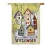 Breeze Decor Birdhouse Village 2-Sided Polyester House/Garden Flag in Brown/Gray/Green | 18.5 H x 13 W in | Wayfair BD-BI-G-100044-IP-BO-DS02-US