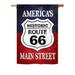 Breeze Decor Route 66 2-Sided Polyester Garden Flag Metal in Red/Gray/Black | 40 H x 28 W in | Wayfair BD-PA-H-111059-IP-BO-DS02-US