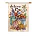 Breeze Decor Autumn Blessings 2-Sided Polyester House/Garden Flag in Blue/Brown/Yellow | 18.5 H x 13 W in | Wayfair BD-HA-G-113006-IP-BO-DS02-US