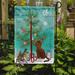 Caroline's Treasures Abyssinian Cat Merry Christmas Tree 2-Sided Garden Flag, Polyester in Green | 15 H x 11 W in | Wayfair BB4411GF