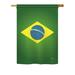 Breeze Decor Brazil 2-Sided Polyester House Flag Metal in Blue/Green/Yellow | 40 H x 28 W in | Wayfair BD-CY-H-108090-IP-BO-DS02-US