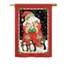 Breeze Decor Santa & Cookies 2-Sided Polyester House/Garden Flag in Black/Green/Red | 18.5 H x 13 W in | Wayfair BD-XM-G-114105-IP-BO-DS02-US