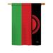 Breeze Decor Malawi 2-Sided Polyester House Flag in Black/Green/Red | 18.5" H x 13" W | Wayfair BD-CY-G-108285-IP-BO-DS02-US
