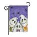 Breeze Decor 3 Ghosts 2-Sided Polyester Garden Flag in Gray/Indigo | 18.5 H x 13 W in | Wayfair BD-HO-G-112055-IP-BO-DS02-US