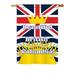 Breeze Decor British Columbia 2-Sided Polyester House Flag Metal in Gray/Blue/Yellow | 40 H x 28 W in | Wayfair BD-CP-H-108164-IP-BO-DS02-US
