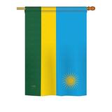 Breeze Decor Rwanda 2-Sided Polyester House Flag Metal in Blue/Green/Yellow | 40 H x 28 W in | Wayfair BD-CY-H-108292-IP-BO-DS02-US