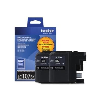 LC107BK Black Super High-Yield Ink Cartridges Dual Pack