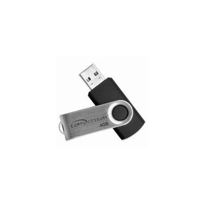Flash Drive, USB, 4GB, Black/Aluminum (CCS26464)