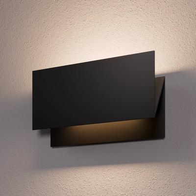 Lucande LED-Außenwandleuchte Meja, schwarz, Aluminium, IP54