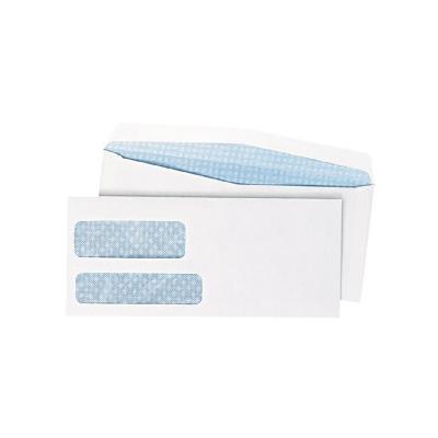 Gummed Flap Double Window Security Tinted Envelope - White (500 Per Box)