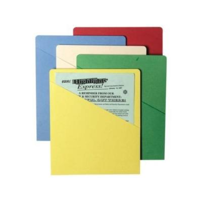 8-1/2 x 11 Slash Pocket 11 Point Folders- Blue/Green/Manila/Red/Yellow (25 per Pack), Red/Yellow/Gre