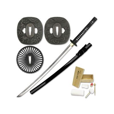 Ten Ryu Fixed Blade 40in Carbon Steel Blade Black Cotton Wrapped Handle MA-203BK