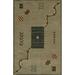 White 24 x 0.75 in Indoor Area Rug - Loon Peak® Erzin Green/Brown Area Rug Wool | 24 W x 0.75 D in | Wayfair LOON9160 34002111