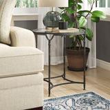 Darby Home Co Veltri End Table Glass/Metal | 25 H x 24.38 W x 24.38 D in | Wayfair DRBC9046 33967089