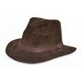 EUREKA Fedora Indiana Jones Pigskin Leather Hat - BROWN - M