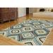 Blue/Brown 27 x 0.47 in Area Rug - Dakota Fields Martello Geometric Seafoam/Brown Area Rug, Polypropylene | 27 W x 0.47 D in | Wayfair