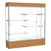 Ghent Reliant Series Wood Veneer Lighted Floor Display Case Metal in Red/Brown | 80 H x 72 W x 16 D in | Wayfair 2176WB-SN-MK