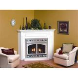 Empire Standard Corner Cabinet Mantel with Base Cherry