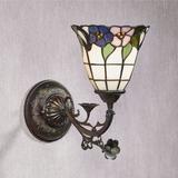 Shyla Stained Glass Wall Sconce Burnished Bronze , Burnished Bronze