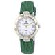 Mx Onda Women's Quartz Watch with White Dial and Green Leather Strap 32-1201-15