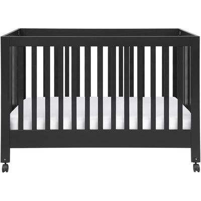 Babyletto Maki Full-Size Folding Portable Crib + Conversion Kit - Black