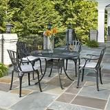 Astoria Grand Frontenac 5 Piece Outdoor Dining Set w/ Cushions Metal | 28.75 H x 48 W x 48 D in | Wayfair ASTG5472 34449313