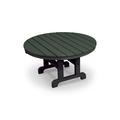 POLYWOOD® Round Conversation Outdoor Table Plastic in Green | 18.25 H x 35.13 W x 35.13 D in | Wayfair RCT236GR