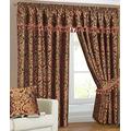 Online Bedding Store Fully Lined Pencil Pleat Heavy Chenille Georgia Curtains Pair (Curtains 90″x 108″ (228 x 274 cm))