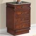 Silkroad Exclusive 4 Drawer Accent Chest Wood/Stone in Brown/Gray/Red | 34 H x 20.5 W x 17 D in | Wayfair HYP-0213-BB-M