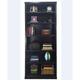 Gracie Oaks Kowatch 84" H x 32" W Wood Standard Bookcase Wood in Black | 84 H x 32 W x 11 D in | Wayfair E6010096ACB24FF2B82BE7093F02A21F