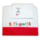 Zigozago - Baby Bedding Set Bed Linen Embroidered Sheets Christmas Set; Size: Little Bed 110 x 140 cm; Color: Red