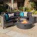 Wade Logan® Ancil 3 Piece Sectional Seating Group w/ Cushions Synthetic Wicker/All - Weather Wicker/Wicker/Rattan | Outdoor Furniture | Wayfair