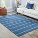 Blue/White 60 x 0.25 in Area Rug - Birch Lane™ Creekmont Striped Handmade Flatweave Wool Blue/Cream Area Rug Wool | 60 W x 0.25 D in | Wayfair