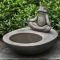 Campania International Zen Element Birdbath Concrete in Gray | 9.25 H x 11 W x 11 D in | Wayfair B-178-GS