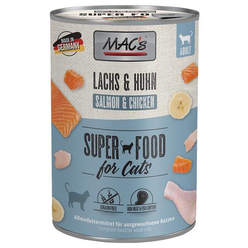 24 x 400g Lachs & Hühnchen MAC's Katzenfutter nass